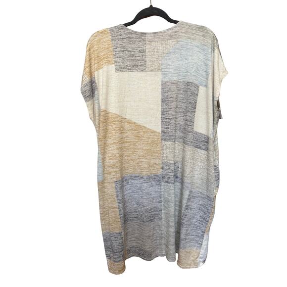 Aritzia Wilfred Free Abstract Patchwork Knit T-Shirt Dress Size Small - Picture 2 of 3